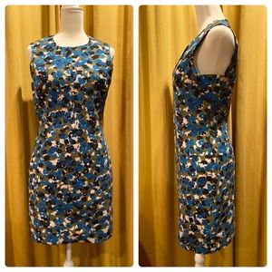 Kate Spade Floral Dress Abstract Earth Tones Sz. 6